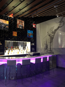 View of Bar and Elephant Mural